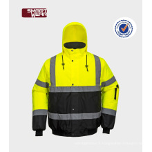 EN20471 gros salut vis réfléchissant manteau de sécurité veste chaude travail homme porter